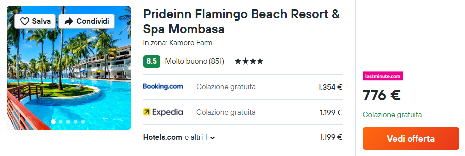 Prideinn Flamingo Beach Resort & Spa Mombasa