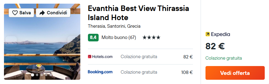 Evanthia Best View Thirassia Island Hote